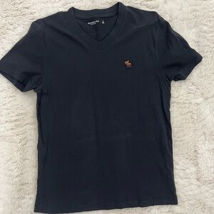 Abercrombie & Fitch Navy V-Neck Tee